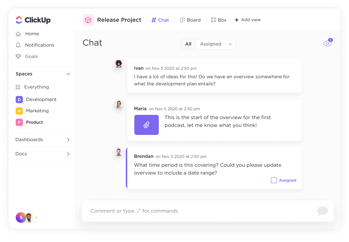 Comments & Real-time Chat